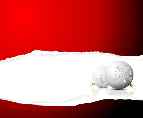 Christmas card - black and white bulbs — Stock Vector