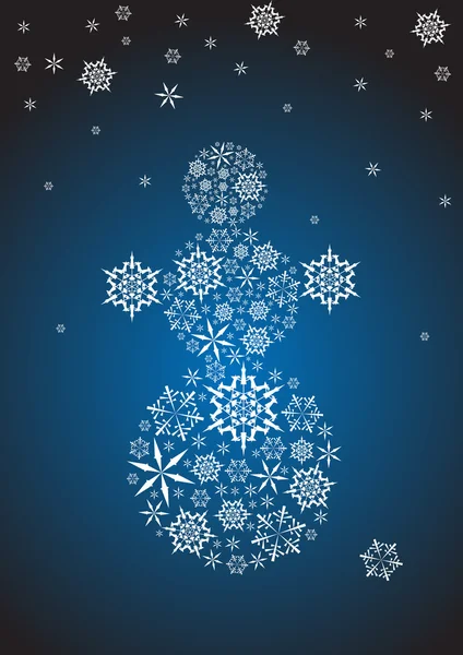Bonhomme de neige stylisé — Image vectorielle