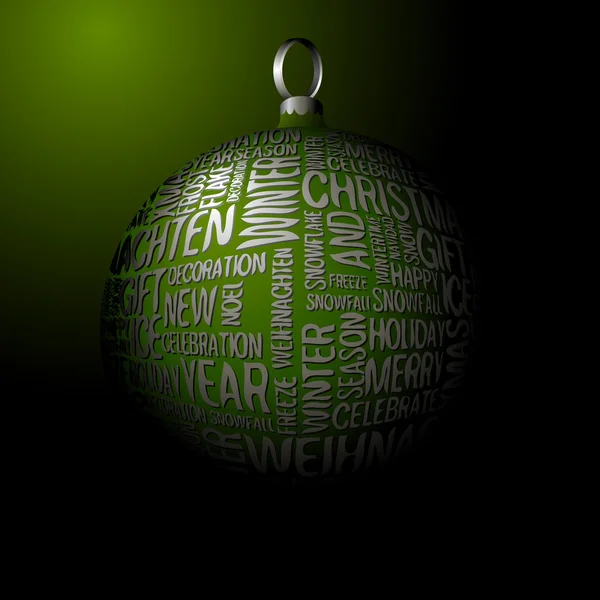 3 d 緑のクリスマスの装飾 — ストックベクタ