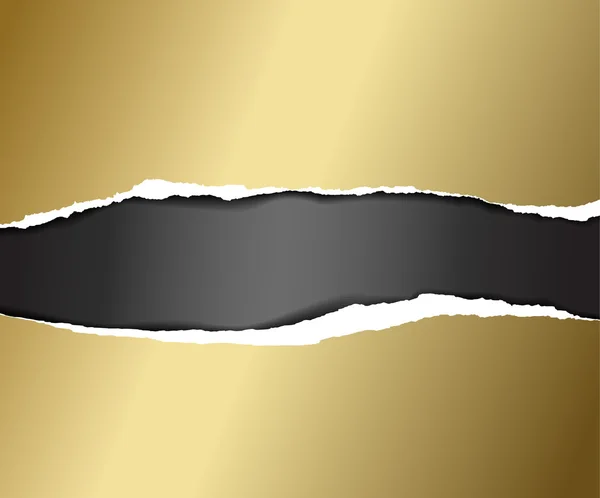 Vecteur déchiré papier doré — Image vectorielle