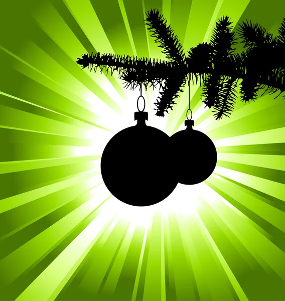 Vector silhouet van een kerstboom — Stockvector