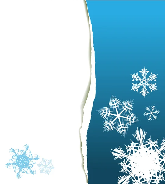 Carte de Noël avec flocons de neige — Image vectorielle