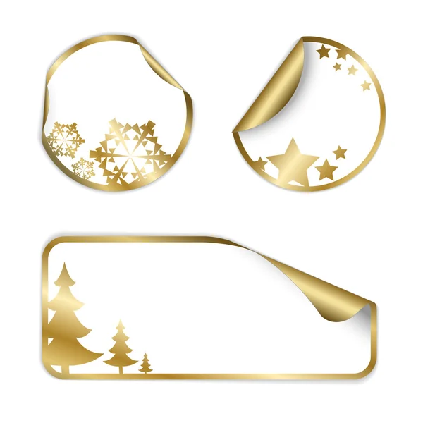 Christmas vector labels and stickers — Stock Vector