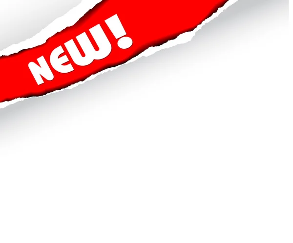 Aankondiging van nieuwe items (rood) — Stockvector