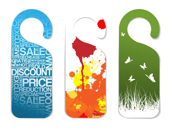 Set of various paper tags — Stock Vector