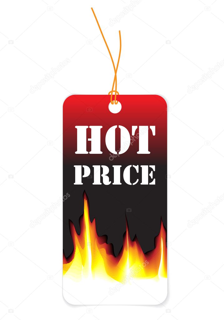 Paper tag for hot price