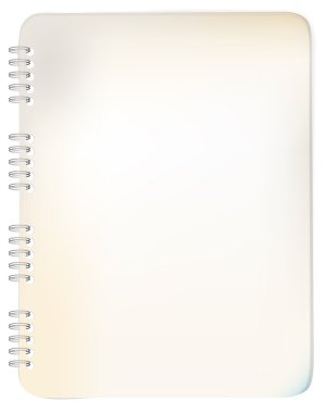 Old grunge spiral bound notepad clipart