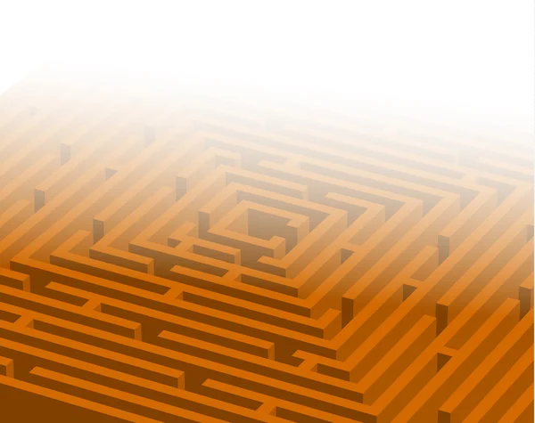:抽象背景与一个大橙色迷宫 — 图库矢量图片