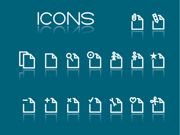 Conjunto de iconos blancos simples — Vector de stock