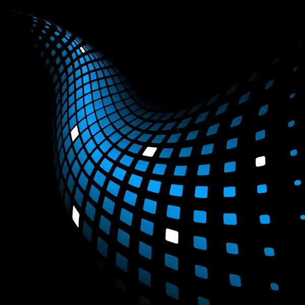 3D abstract dynamische blauwe achtergrond — Stockvector