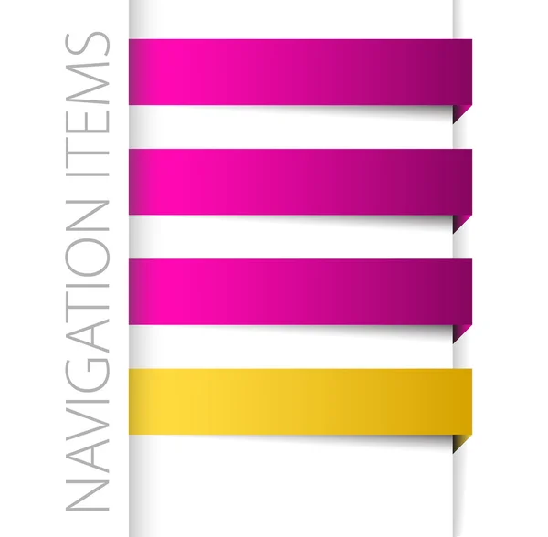 Modern violet navigation items in right bar — Stock Vector
