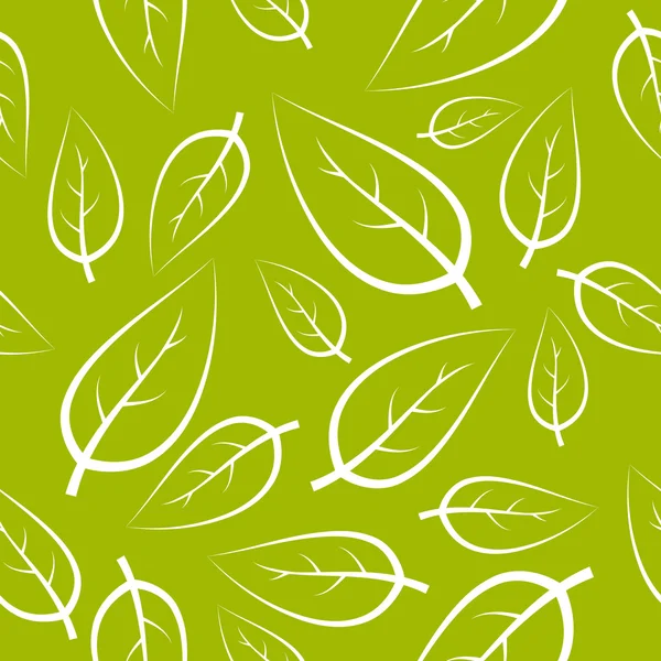 Friss zöld levelek textúra — Stock Vector