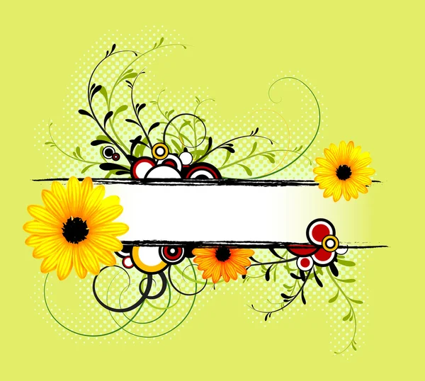 Printemps frais abstrait fond floral — Image vectorielle