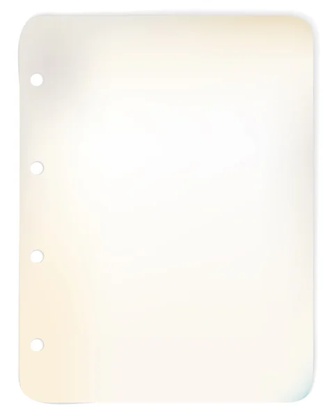 Foglio di vecchia carta grunge (originariamente bianca) — Vettoriale Stock