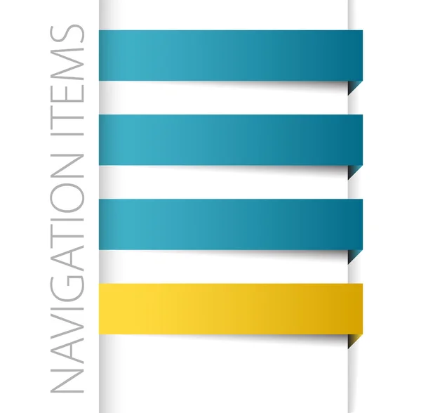 Articles de navigation bleu moderne — Image vectorielle