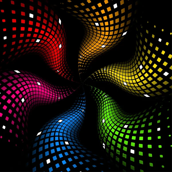 3 d の抽象的な動的虹の背景 — ストックベクタ