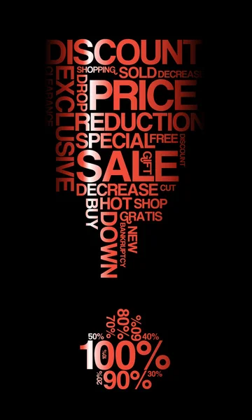 Kırmızı Satış iskontosu poster — Stok Vektör