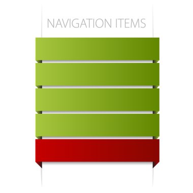 modern navigation items clipart