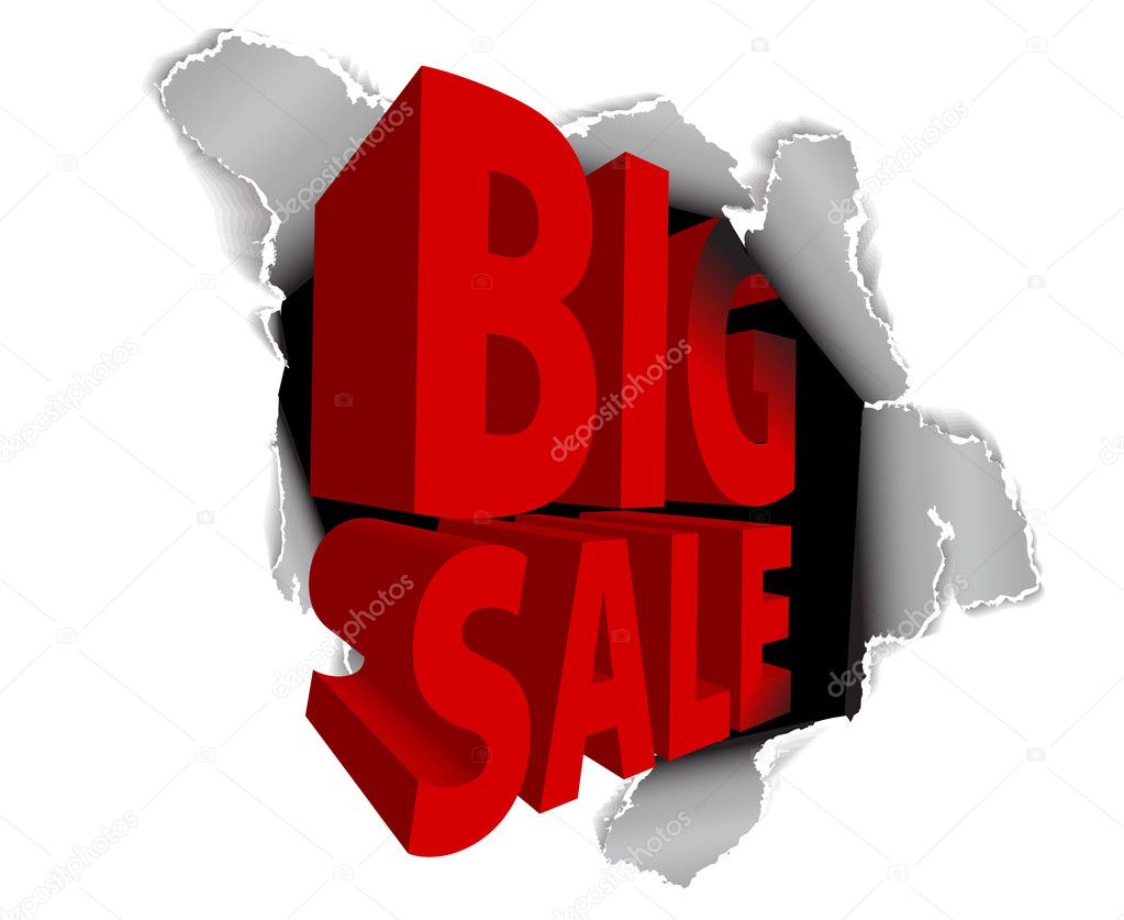 Big sale discount advertisement