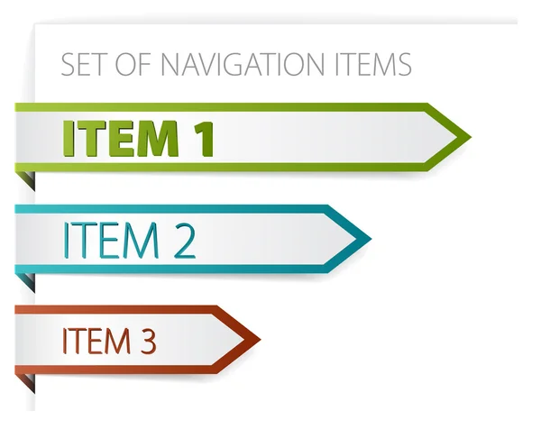 stock vector Paper arrows - modern navigation items
