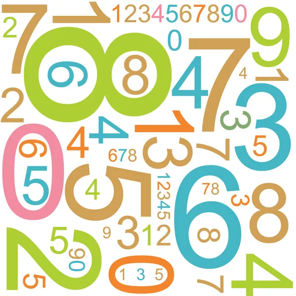 Φόντο με πολύχρωμο αριθμούς — Διανυσματικό Αρχείο