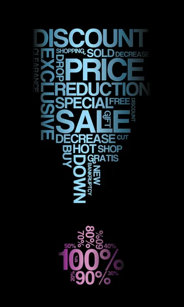 Cartaz de desconto venda azul —  Vetores de Stock