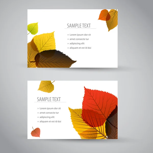 新鮮な自然の秋のベクトル垂直バナーやカード — ストックベクタ