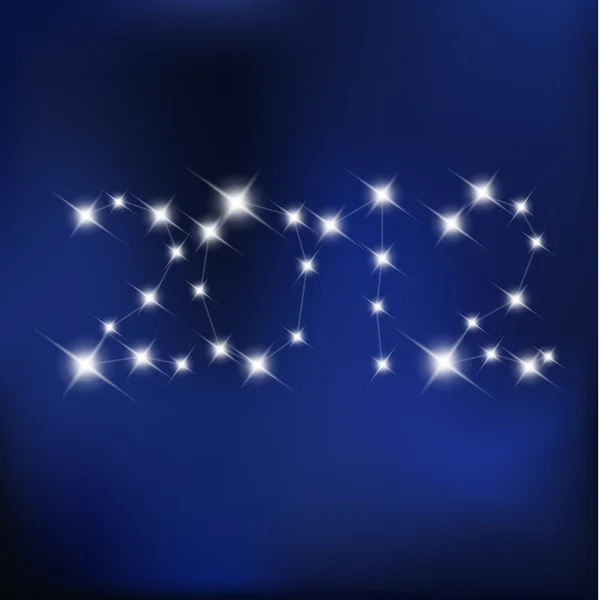 Bacground de Noël - 2012 fabriqué à partir d'étoiles — Image vectorielle