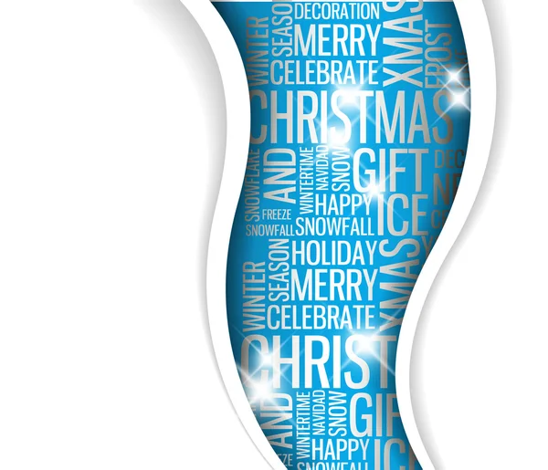 Vector Abstract Christmas card - season words — Stock Vector