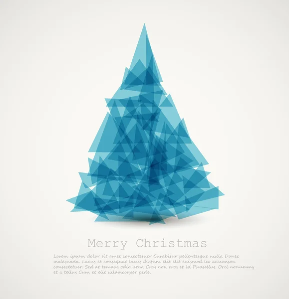Vector blue modern abstract christmas tree — Stock Vector
