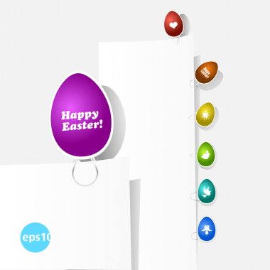 Easter badge. Vector clipart