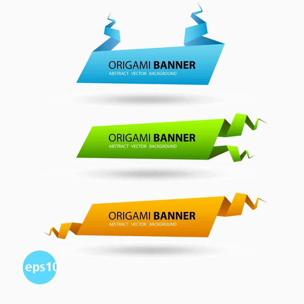 stock vector Origami banners
