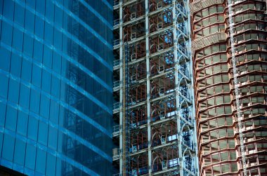 High rise building construction clipart