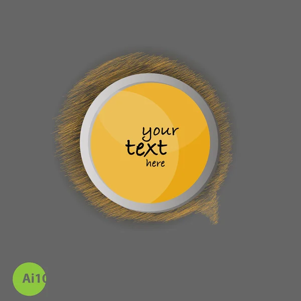 Bulle vectorielle jaune pour la parole — Image vectorielle
