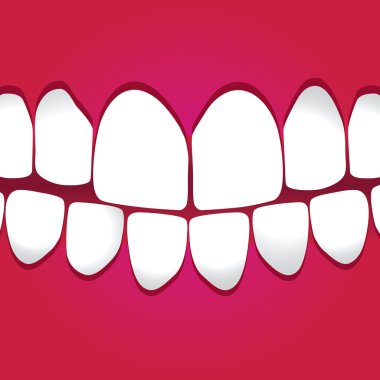 White teeth gums clipart