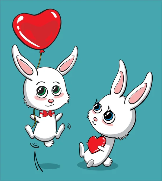 प्यार खरगोश — स्टॉक वेक्टर