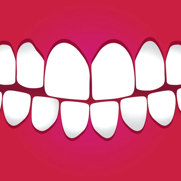Vita tänder tandkött — Stock vektor