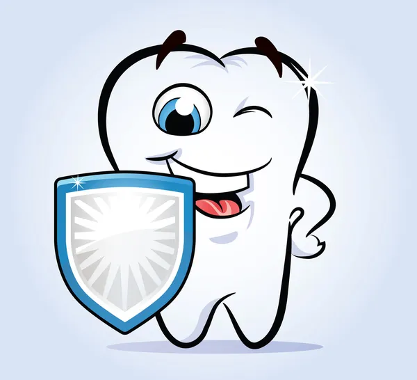 Schutzschild für den Zahn lizenzfreie Stockillustrationen
