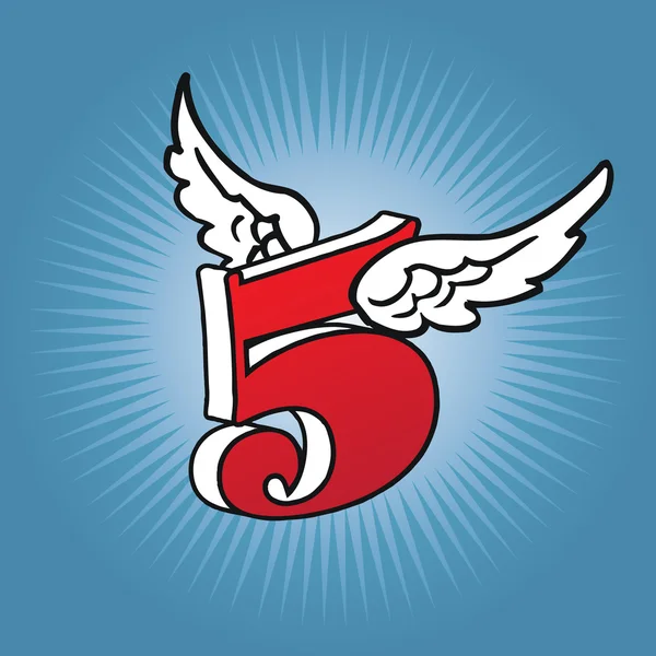 Logotipo número cinco Gráficos Vetores