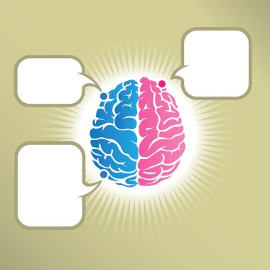 Brain man and woman clipart