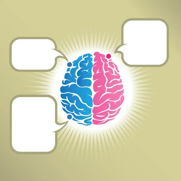 Cerveau homme et femme — Image vectorielle