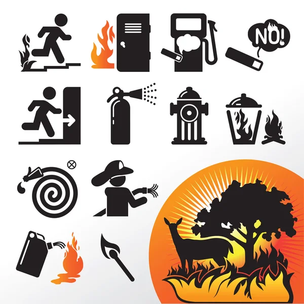 Symbole feu — Image vectorielle