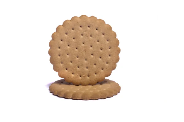 Two round biscuits — Stock Photo, Image