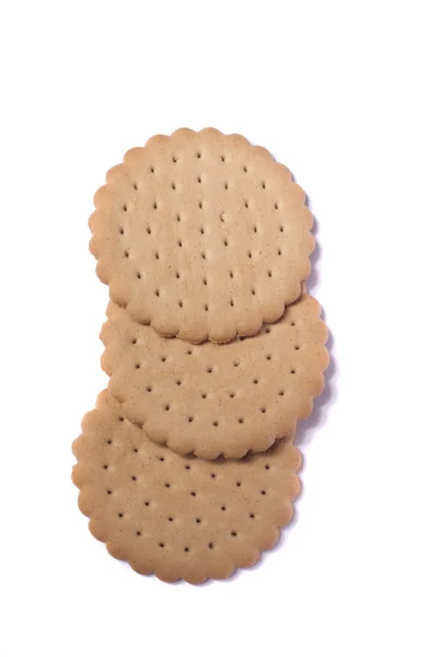 Três biscoitos redondos — Fotografia de Stock