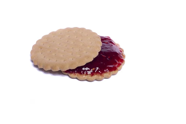 Cookie with berry jam — Stock Photo, Image