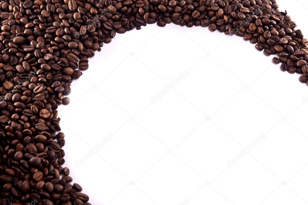 Roasted beans of coffee