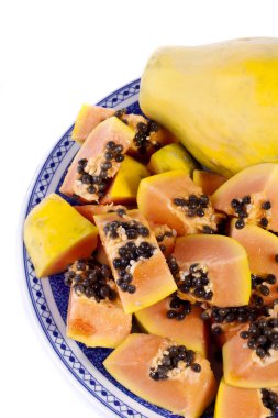 papaya meyve dilimlenmiş