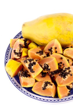 papaya meyve dilimlenmiş