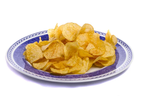 Żółty chipsy ziemniaczane — Zdjęcie stockowe