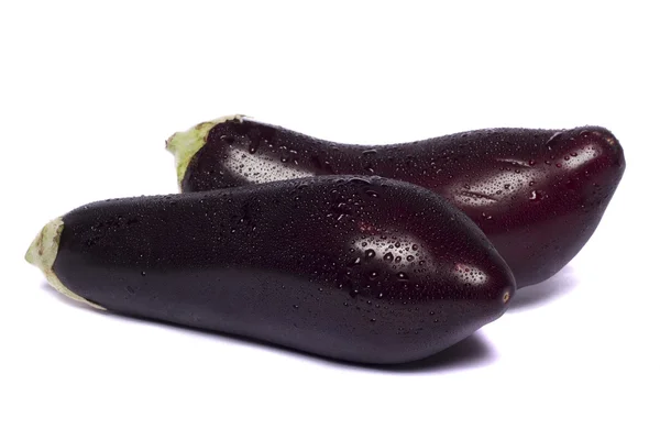 Beyaz arkaplanda patlıcan — Stok fotoğraf